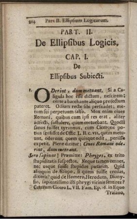 Pars II. De Ellipsibus Logicis.