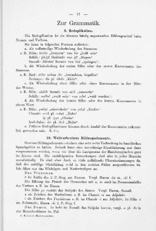 Zur Grammatik.