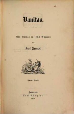 Vanitas : ein Roman in sechs Büchern, 2