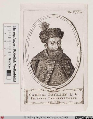 Bildnis Gabriel (Gábor) Bethlen, Fürst von Siebenbürgen (reg. 1613-29)