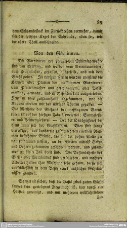 Von den Garnituren