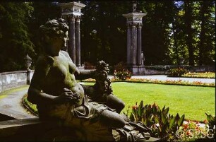 Potsdam, Park Sanssouci, Östlicher Lustgarten, Bereich zwischen Neptungrotte und Obelisk.