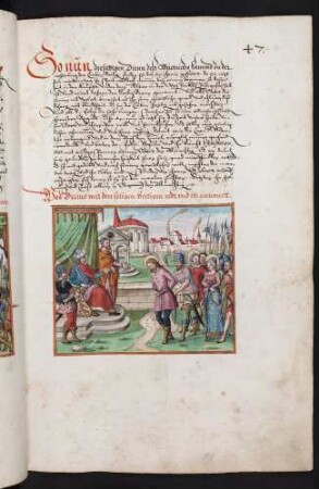 Die heiligen Felix und Regula werden dem römischen Feldherrn Decius vorgeführt