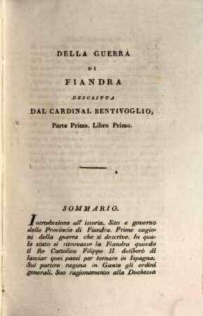 Della guerra di Fiandra, 1