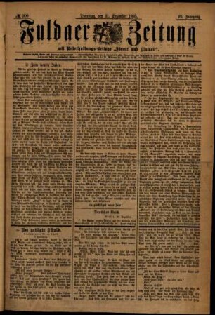Ausgabe vom Dienstag, den 31. Dezember 1895.