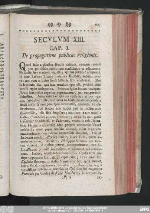 Seculum XIII.