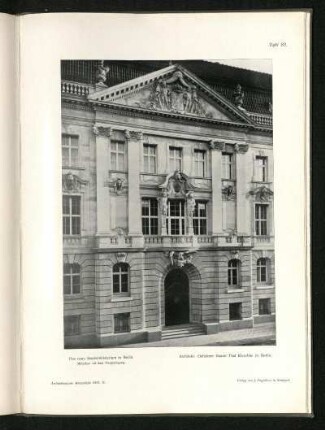 Tafel 83: Das neue Staatsministerium in Berlin