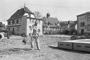 Bau des Begegnungszentrums Grötzingen auf dem ehemaligen Firmengelände der Stahlbaufirma Grebau