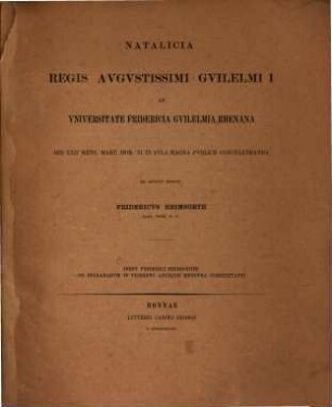 Friderici Heimsoethi de syllabarum in versibus antiquis mensura commentatio