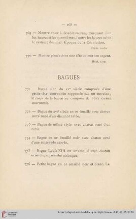 Bagues (Nr. 771 - 806)