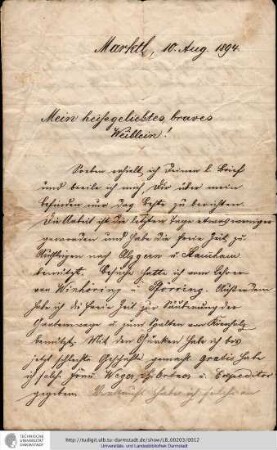 Brief vom 10.10.1894