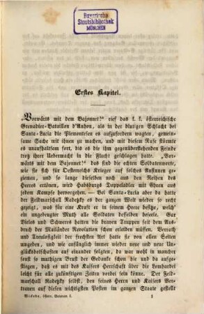 Erzählungen eines österreichischen Veteranen, 1