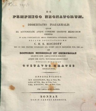 De pemphigo neonatorum : Diss. inaug. ; cum tab. lith.
