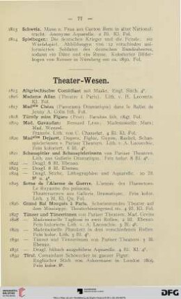Theater-Wesen (Nr. 1815-1844)