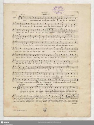 No. 2 Freude in Ehren: Ein Lied in Ehren