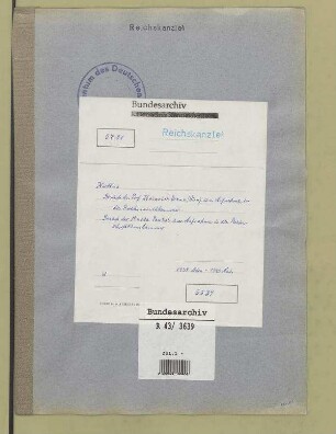 Prof. Heinrich Braun, Wien.- Eingabe wegen Ablehnung seines Gesuches um Aufnahme in die Reichsmusikkammer