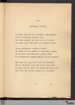 XCVI. Berthas Augen