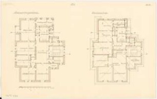 Umbau eines Landhauses Monatskonkurrenz Februar 1933: Grundriss Erdgeschoss (= Obergeschoss), Dachgeschoss 1:100
