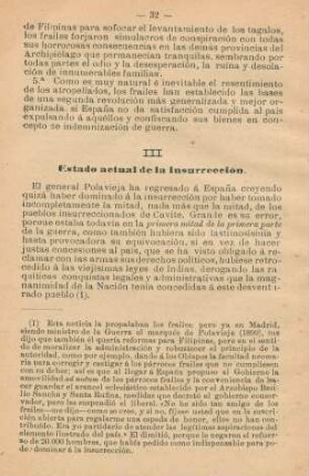 III. Estado actual de la insurrección