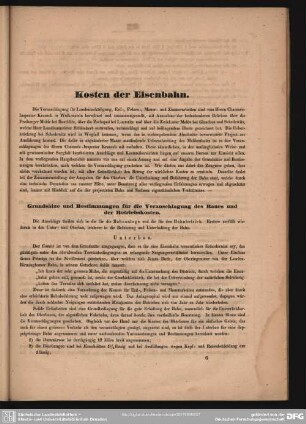 Kosten der Eisenbahn