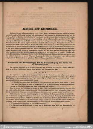 Kosten der Eisenbahn