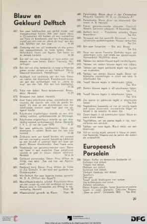 Europeesch Porselein (Nr. 705-733)