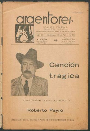 1937016100: Teatro argentino de principios de siglo