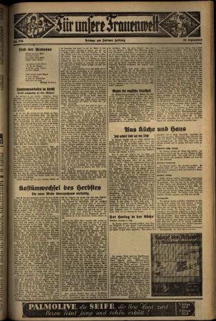Zweite Ausgabe vom Dienstag, den 29. September 1936.