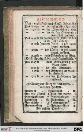 Zeitrechnung