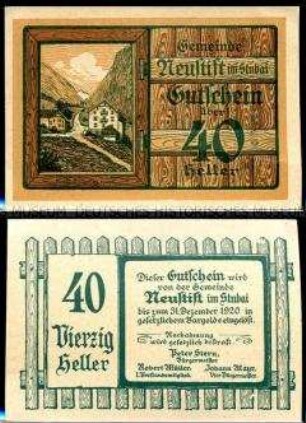 Neustift, Tirol 40 Heller