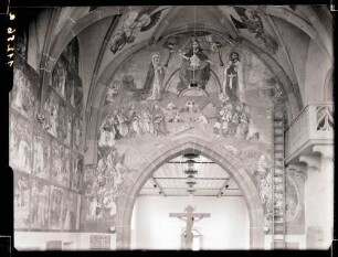 evangelische Friedhofkirche; Wandbild an der Chorwand nach der Restaurierung