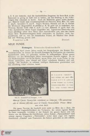 8: Remagen, römische Grabinschriften