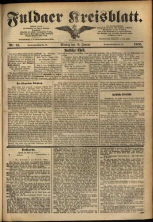 Ausgabe vom Montag, den 16. Januar 1905.