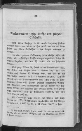 Finkenwerders jetzige Größe und frühere Erlebnisse.