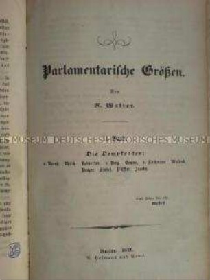 Biografien demokratischer Abgeordneter der Frankfurter Nationalversammlung