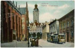 Leipzig: Weststrasse und neues Rathaus