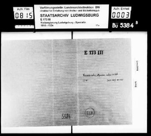Kommunsachen: Allgemeine Gemeindeverhältnisse, mehrere Oberämter betreffend