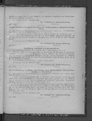 Verfügung, betreffend Fernsprechgebühren