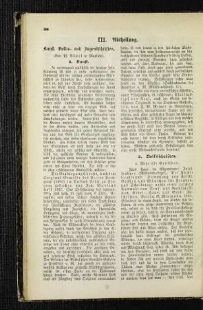 Kunst. Volks- und Jugendschriften