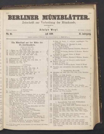 No. 119. Juli 1890
