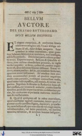 Bellum Auctore Des. Erasmo Roterodamo.