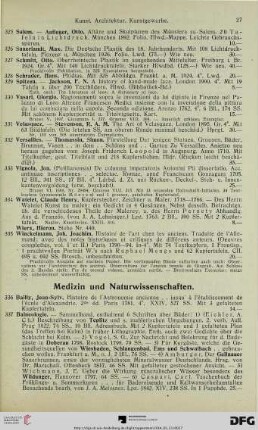 Medizin und Naturwissenschaften (Nr. 336-352)