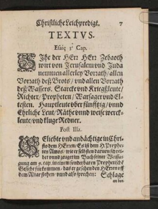 Textus. Esaie 3 Cap.