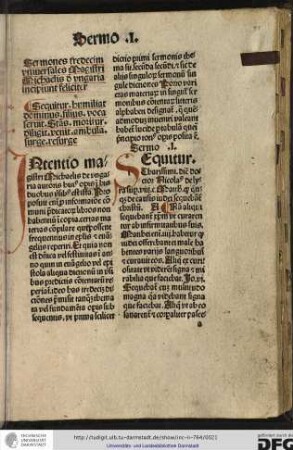 Sermones tredecim universales magistri Michaelis de Ungaria incipiunt feliciter.