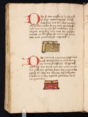 Kolorierte Federzeichnung: 2 Bücher