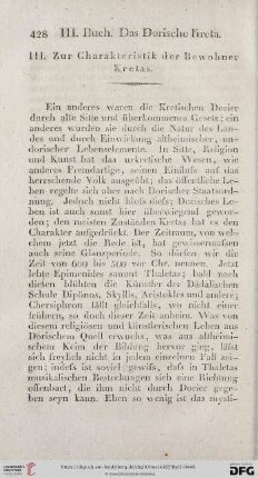 III. Zur Charakteristik der Bewohner Kretas