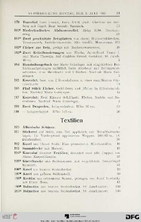 Textilien (Nr. 190-214)