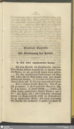 Viertes Capitel. Die Gewinnung des Torfes