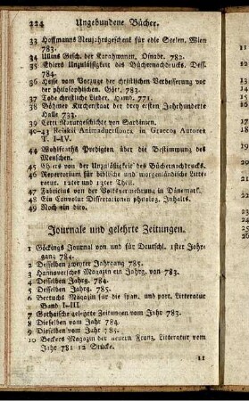 Journale und gelehrte Zeitungen.