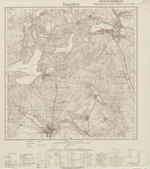 2844 Fürstenberg in Mecklenburg, Topographische Karte 1:25000 (4cm - Karte)
